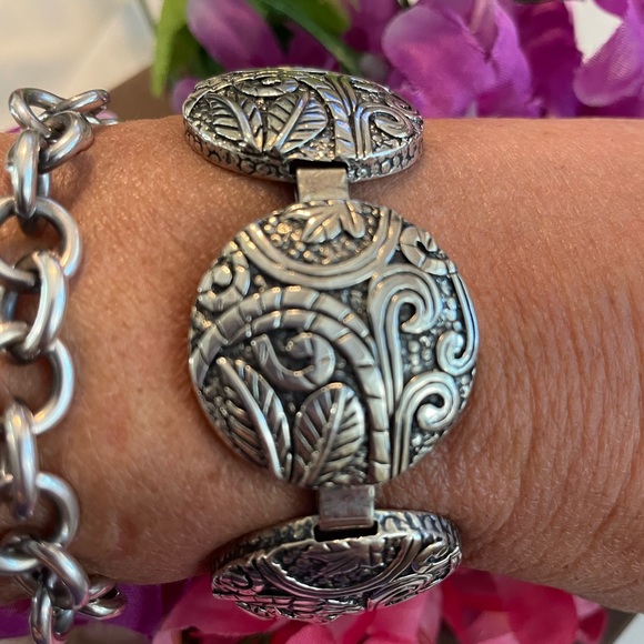 Silpada Ancient Scrolls Sterling Silver Bracelet B2092 - Picture 10 of 16